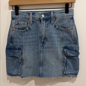 Pistola Denim Cargo Mini Skirt